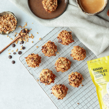 Gezonde bananenmuffins met granola