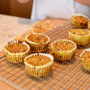 Bananenmuffins met granola