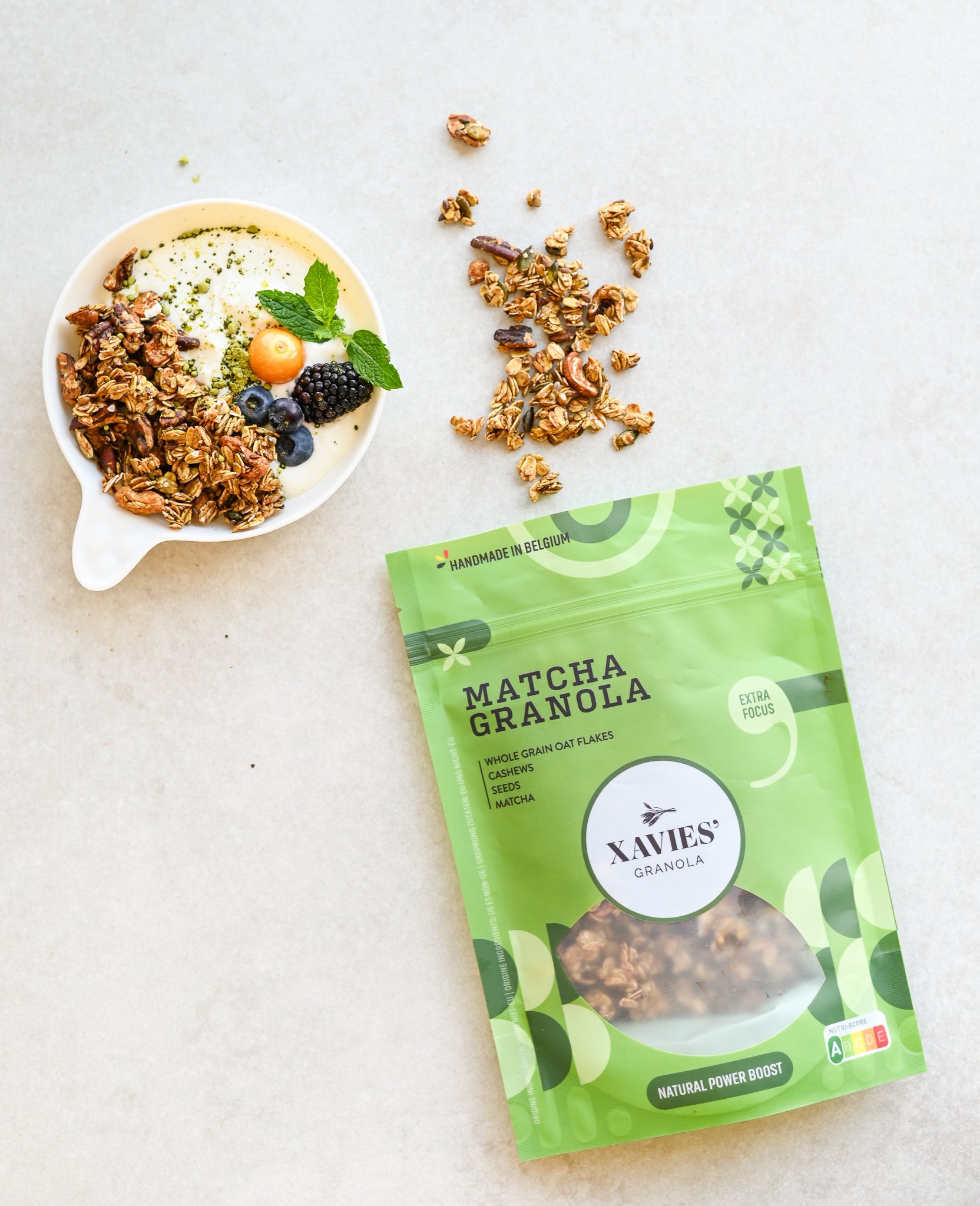 Granola au matcha