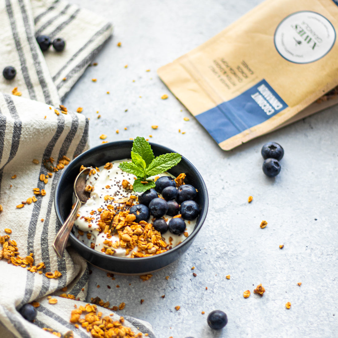 Granola à la noix de coco et à la cannelle