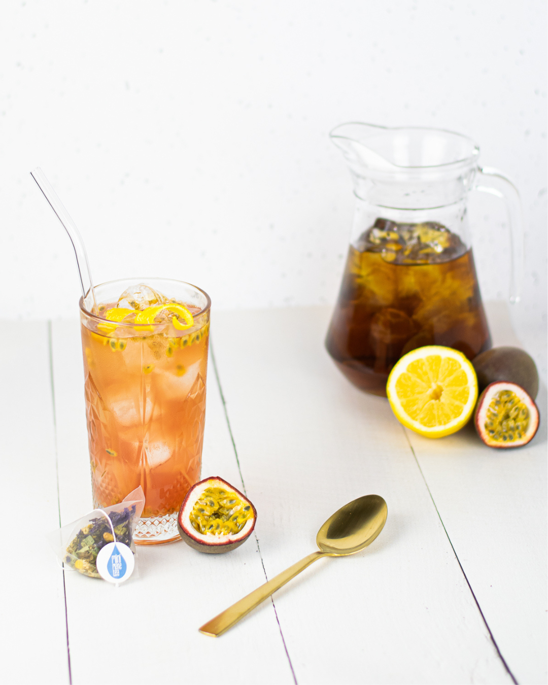 Iced Tea with Passion Fruit and Lemon - MiniMarieTea