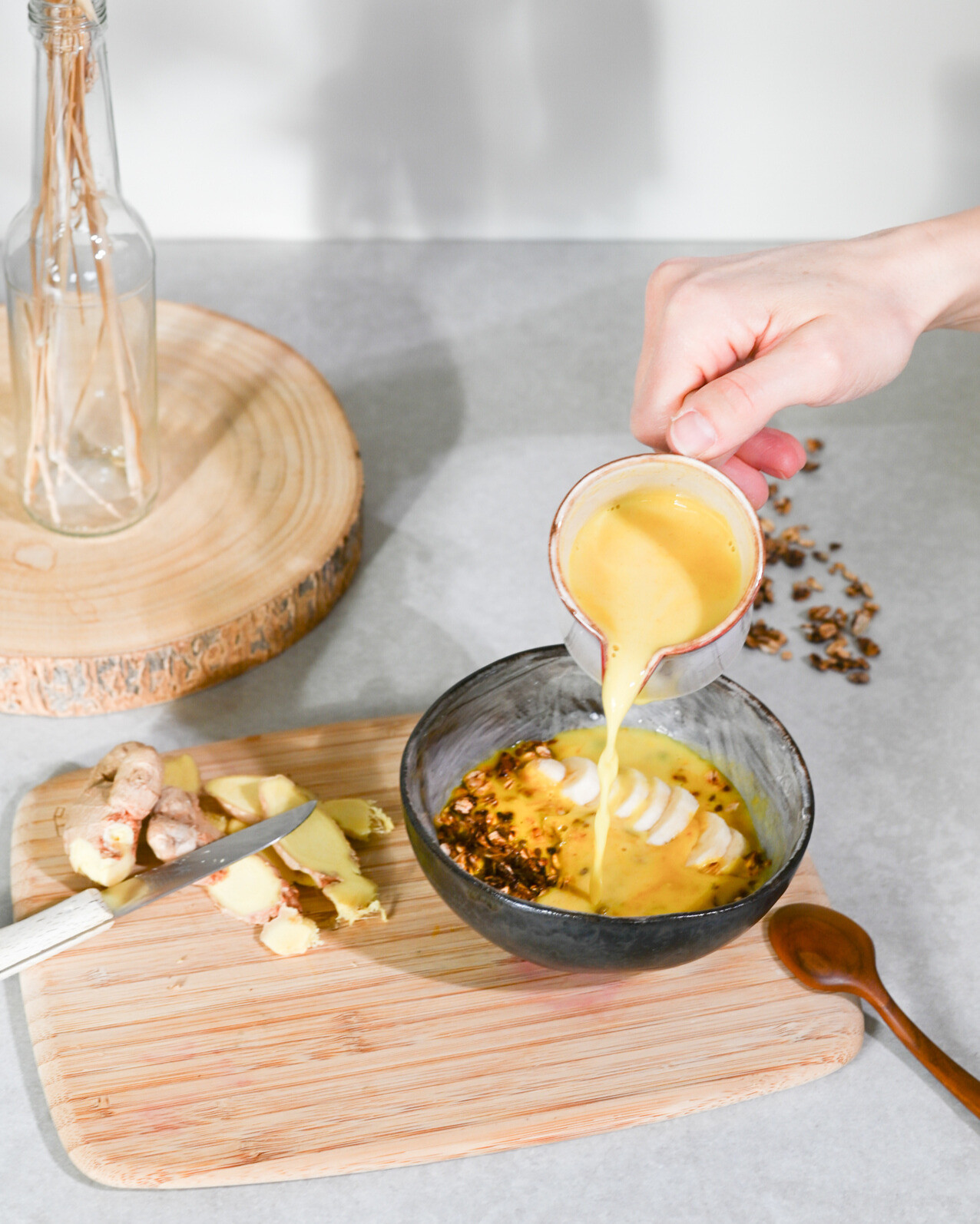 Turmeric Latte with XAVIES' Collagen Granola